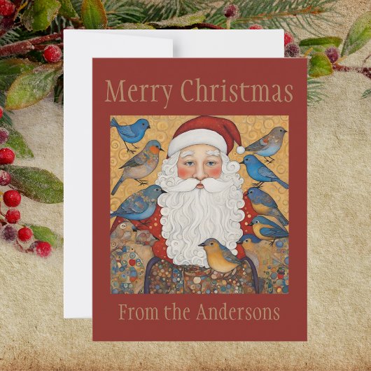 Santa Merry Christmas Postcard Postkarte