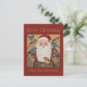 Santa Merry Christmas Postcard Postkarte (Stehend Vorderseite)