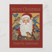 Santa Merry Christmas Postcard Postkarte (Vorderseite)