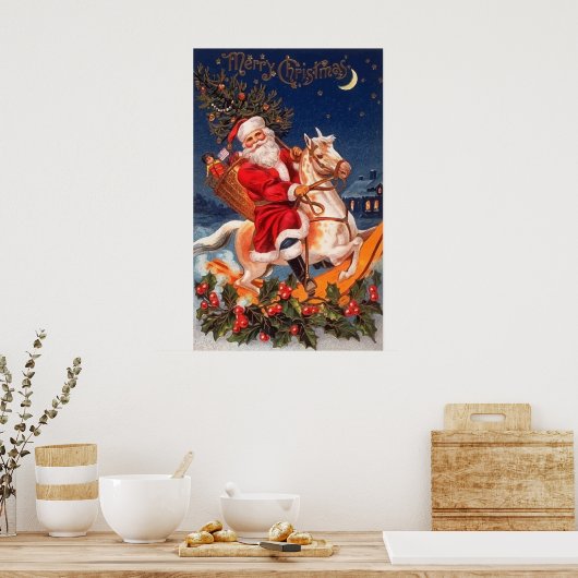 Santa Merry Christmas Poster (Küche)