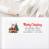 Santa Merry Christmas | Rote Typografie (Insitu)