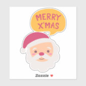 Santa Merry Christmas Sticker (Blatt)