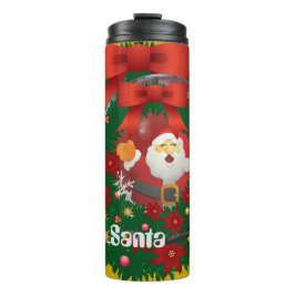 Santa Merry Christmas Thermosbecher
