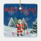 Santa Merry Cristmas Ornament (Rückseite)