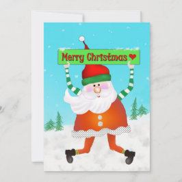 Santa merry feiertagskarte
