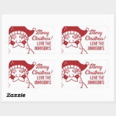 Santa Merry Weihnachtsgeschenk Rechteckiger Aufkleber (Blatt)