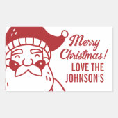 Santa Merry Weihnachtsgeschenk Rechteckiger Aufkleber (Vorderseite)