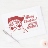 Santa Merry Weihnachtsgeschenk Rechteckiger Aufkleber (Umschlag)