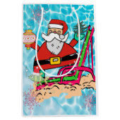 Santa Merry Weihnachtsgeschenktaschen Mittlere Geschenktüte (Vorderseite)