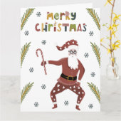 Santa Merry Weihnachtskarte Karte (Gelbe Blume)