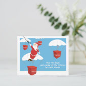 Santa Message Feiertagspostkarte (Stehend Vorderseite)