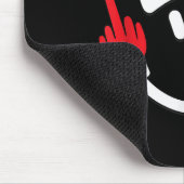 Santa Middle Finger Flip Off _ Christmas Profanity Mousepad (Ecke)