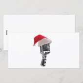 Santa-Mikrofon Feiertagskarte (Vorne/Hinten)