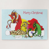 Santa Milk Cookies Dragon Puzzle (Horizontal)