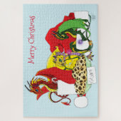 Santa Milk Cookies Dragon Puzzle (Vertikal)