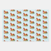 Santa Milk Cookies Dragons Geschenkpapier Set (Vorderseite)