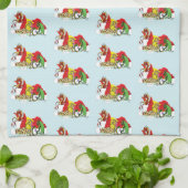 Santa Milk Cookies Dragons Geschirrtuch (Gefaltet)