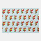 Santa Milk Cookies Dragons Geschirrtuch (Horizontal)