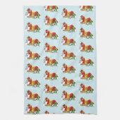 Santa Milk Cookies Dragons Geschirrtuch (Vertikal)
