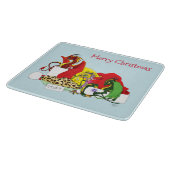 Santa Milk Cookies Dragons Schneidebrett (Ecke)
