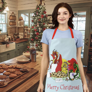 Santa Milk Cookies Dragons Schürze