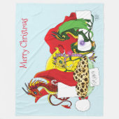 Santa Milk und Cookies Dragons Fleecedecke (Vorderseite)