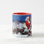 Santa mit Armadung der Bücher Tasse (Zentrum)
