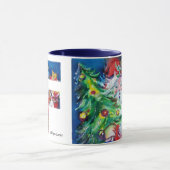 SANTA MIT BALLOONS UND CHRISTMAS BAUM DES MONOGRAM TASSE (Zentrum)