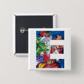 SANTA MIT BALLOONS UND CHRISTMAS BAUM E MONOGRAM BUTTON (Vorne & Hinten)