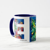SANTA MIT BALLOONS UND CHRISTMAS BAUM E MONOGRAM TASSE (Vorderseite Links)