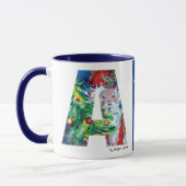 SANTA MIT BALLOONS UND CHRISTMAS BAUM EIN MONOGRAM TASSE (Links)