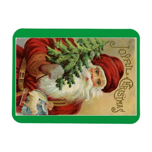 Santa mit Baummagnet Magnet (Horizontal)