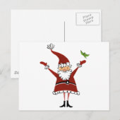 Santa mit Bird Feiertagspostkarte (Vorne/Hinten)