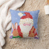 Santa mit bunnies Kissen (Decke)
