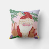 Santa mit bunnies Kissen (Rückseite)