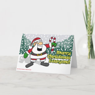 Santa mit Candy Cane Feiertagskarte