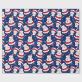 Santa mit Candy Cane Geschenkpapier (Flach)