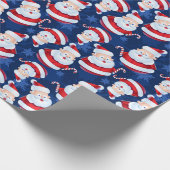 Santa mit Candy Cane Geschenkpapier (Ecke)