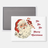 Santa mit Candy Cane Magnet (Vorderseite/Rückseite)
