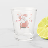 Santa mit Candy Canes Shot Glass Schnapsglas (Rückseite)