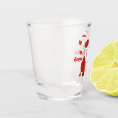 Santa mit Candy Canes Shot Glass Schnapsglas (Links)
