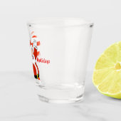 Santa mit Candy Canes Shot Glass Schnapsglas (Rechts)