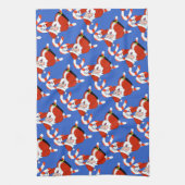 Santa mit Candy Canes Weihnachtsküche Handtuch (Vertikal)
