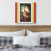 Santa mit Christ Child Toys St. Nicholas Leinwanddruck (Insitu (Schlafzimmer))