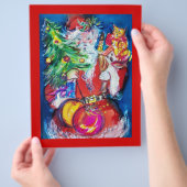 SANTA MIT CHRISTMAS TREE UND GIFTS FLYER (Hand)