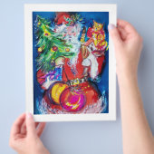 SANTA MIT CHRISTMAS TREE UND GIFTS FLYER (Hand)