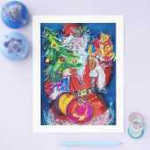 SANTA MIT CHRISTMAS TREE UND GIFTS FLYER (Einzeln)