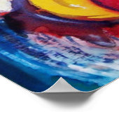 SANTA MIT CHRISTMAS TREE UND GIFTS POSTER (Ecke)