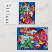 SANTA MIT CHRISTMAS TREE UND GIFTS VISITENKARTE (Vorne/Hinten)