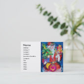 SANTA MIT CHRISTMAS TREE UND GIFTS VISITENKARTE (Stehend Vorderseite)